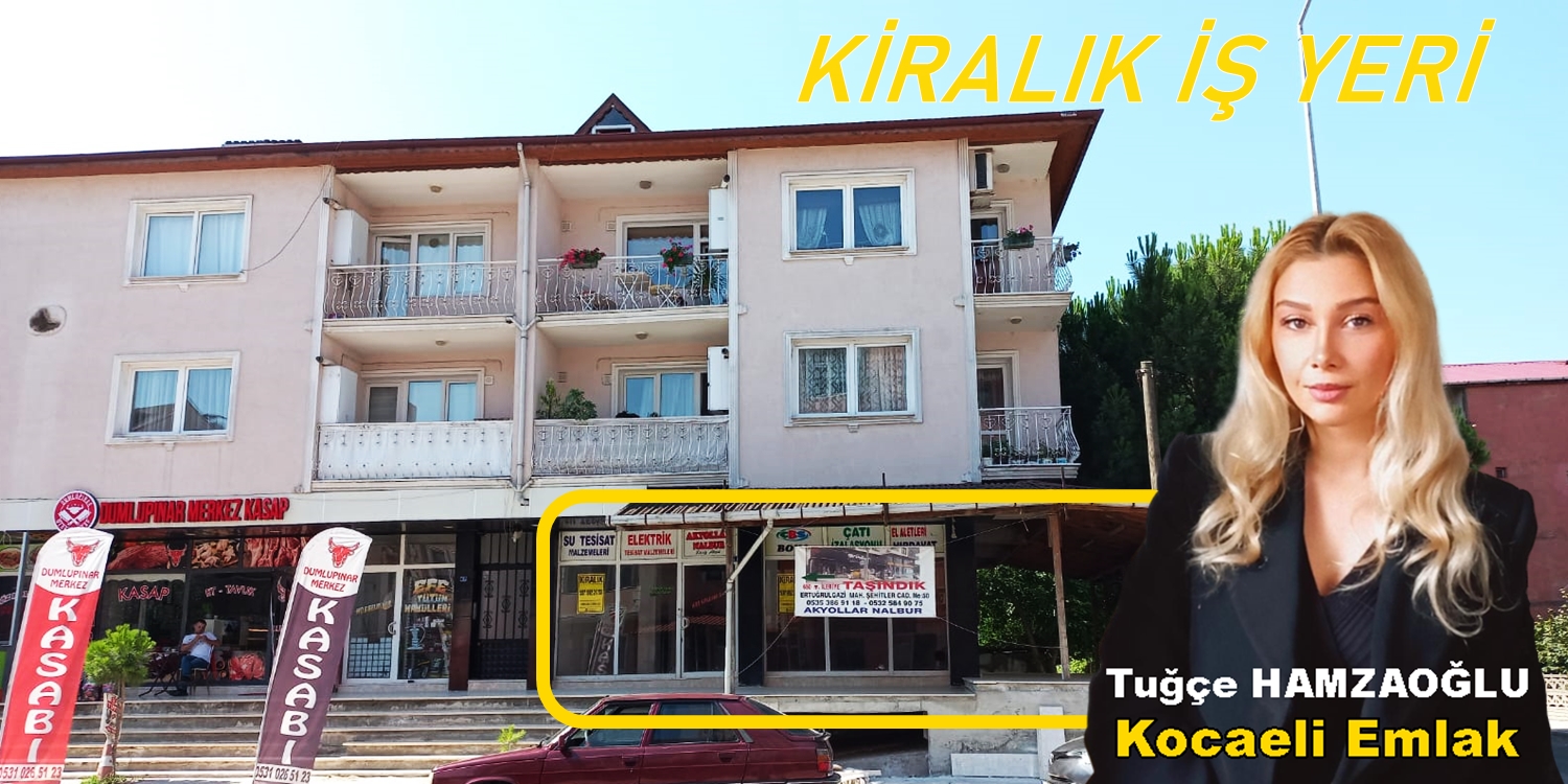 KARTEPE DUMLUPINAR MAHALLESİ 100 M2 KİRALIK İŞ YERİ