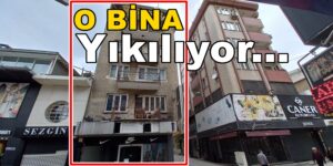 İSTİKLAL CADDESİ ÜZERİNDEKİ BİNA YIKLIYOR