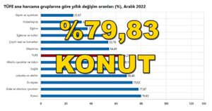 En Yüksek Artış % 79.83 ile Konut Oldu