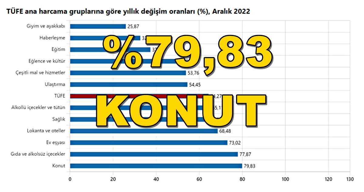 En Yüksek Artış % 79.83 ile Konut Oldu