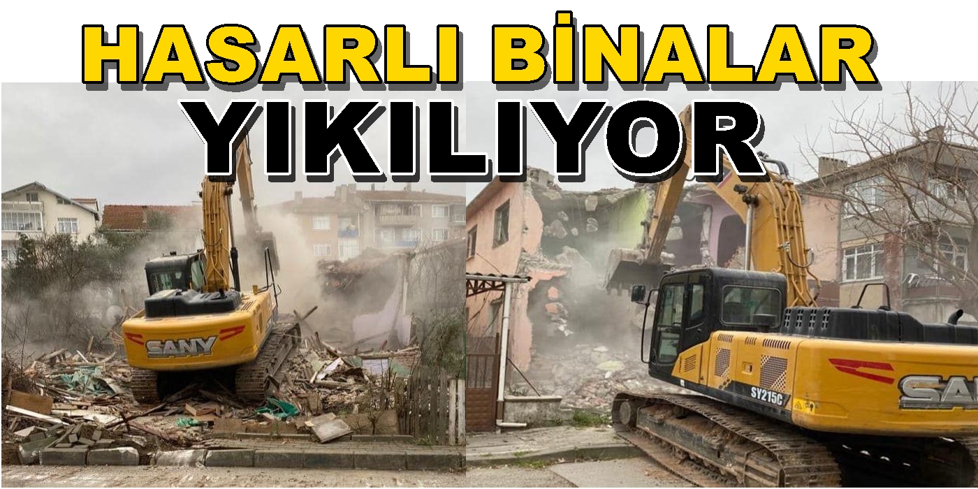 Hasarlı Binaların Yıkılmasına Devam Ediliyor