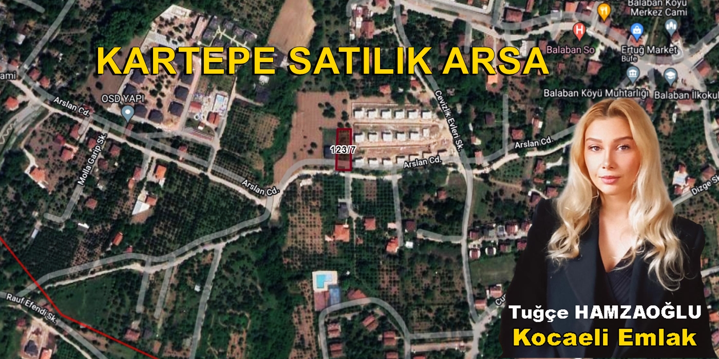 Kartepe Balaban KÖYÜ 996 M2 SATILIK ARSA