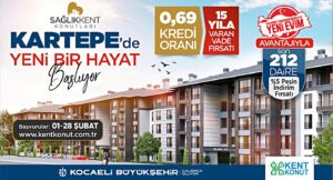 0,69 ile Sağlık Kent Konutları Satılık Daireler