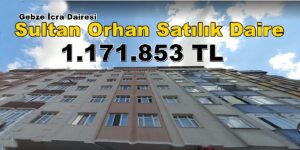 1.171.853 TL Gebze Sultan Orhan Mahallesi Satılık Daire