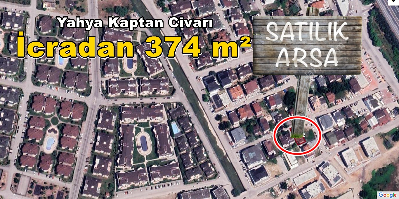 374 m² İzmit Yahya Kaptan Civarı Satılık Arsa (İcradan)