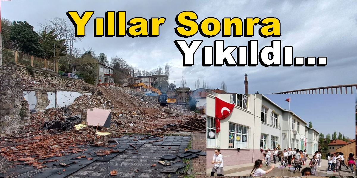 57 Yıllık İzmit Akçakoca İlkokulu Hasarlı Sebebiyle Yıkıldı