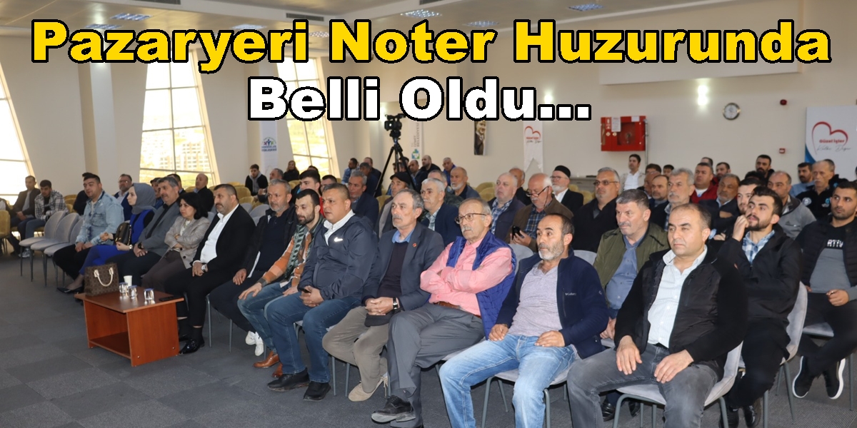 İzmit Tüysüzler Pazaryeri Noter Huzurunda Belli Oldu