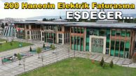Yaklaşık 200 hanenin elektrik faturasına eşdeğer olacak.