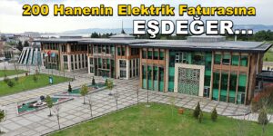 Yaklaşık 200 hanenin elektrik faturasına eşdeğer olacak.
