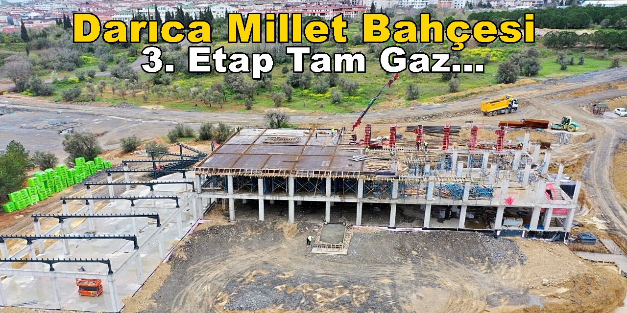 Darıca Millet Bahçesi Millet Kıraathanesi Kaba İnşaatı Tamam