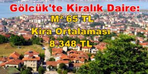 Gölcük’te Kiralık Daire: m² 65 TL Kira Ortalaması 8.348 TL