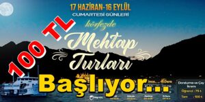 100 TL Körfez Mehtap, 150 TL Büyük Ada turları 262 339 40 50