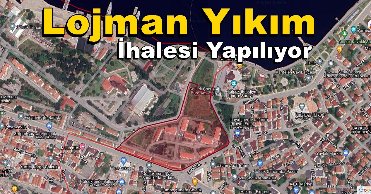 Gölcük Merkez Mahallesi 12 Lojman Yıkım İhalesi Yapılıyor