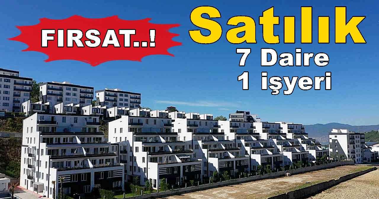 FIRSAT..! Vadi İzmit Evleri Satılık 7 Daire 1 İşyeri