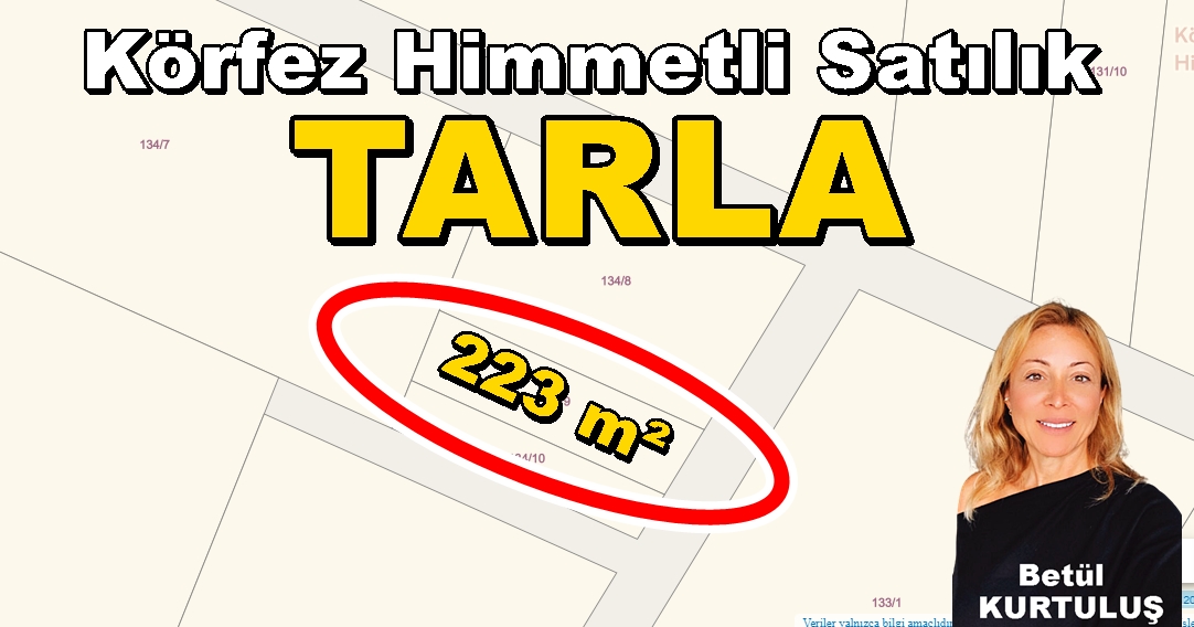 223 m² Körfez Himmetli Satılık Arsa Tarla KMM Sevdindikli