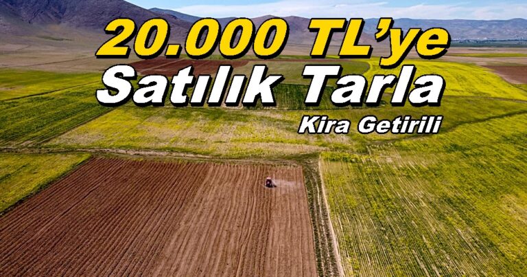 20.000 TL’ye Satılık Tarla Hem de Ayda 1000 TL Kira Getirili