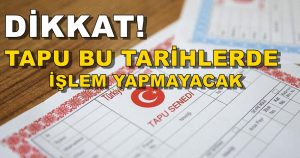 Dikkat! İzmit Tapu Müdürlüğü Bu Tarihlerde Hizmet Vermeyecek