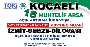 Kocaeli Gebze-İzmit-Dilovası TOKİ Satılık Arsa