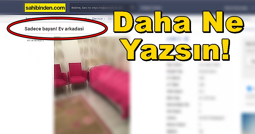 “Sadece Bayan Ev Arkadaşı” Daha Ne Yazayım?