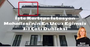 İşte Kartepe İstasyon Mahallesi’nin En Ucuz Eğimsiz 3+1 Çatı Dubleksi