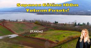 Kartepe Uzuntarla’da 27.442 m² Göle 100 Metre Satılık Tarla