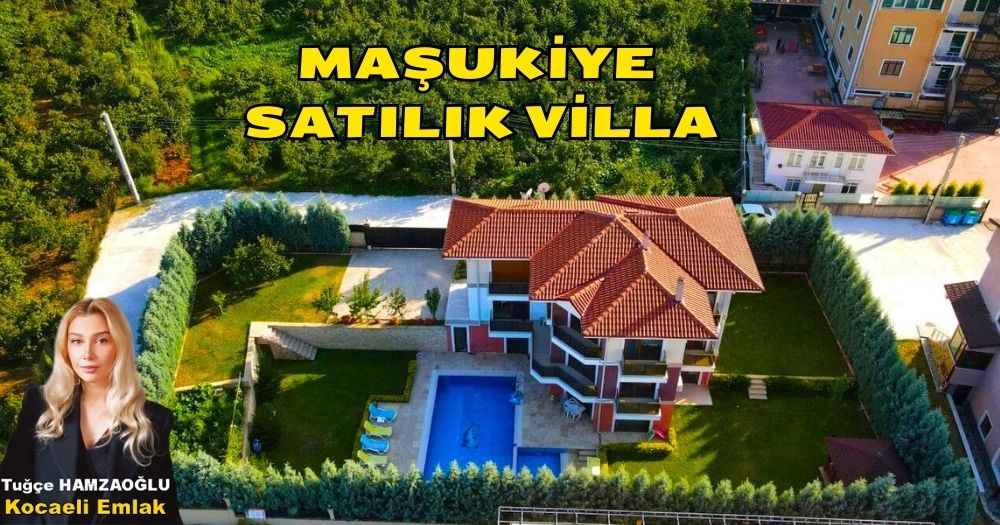 Kartepe Maşukiye 1.000 m² Arsa İçinde 5+2 Havuzlu Satılık Villa