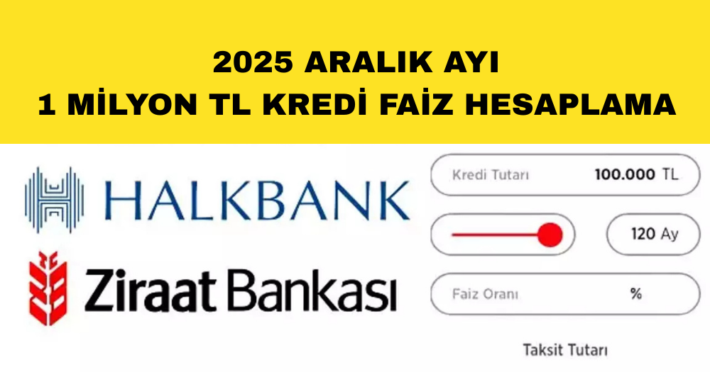 Bir Milyon TL Kredinin Aylık Maliyeti Ne Kadar?