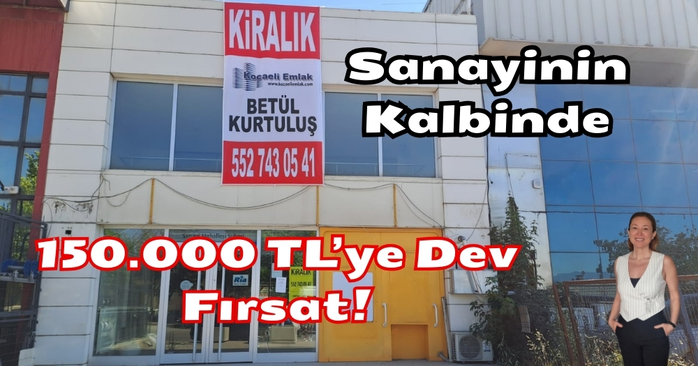150 Bin TL İzmit Sanayi’de KİRALIK 600 m² Dev Bina