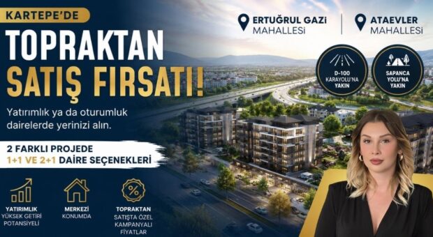 Kartepe’de Topraktan Satış Fırsatı: 1+1 ve 2+1 Dairelerde Yeriniz Hazır